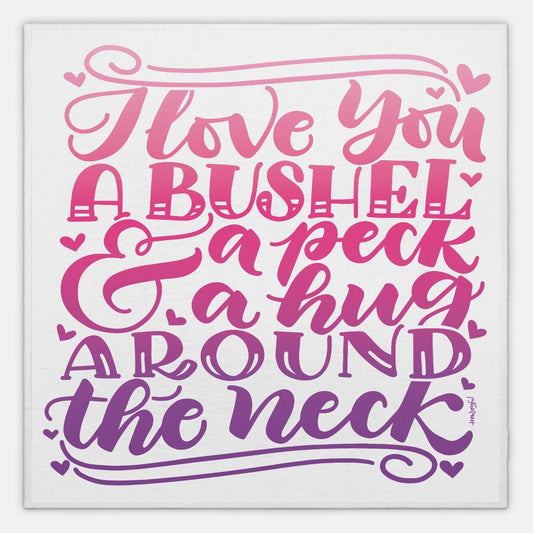 I love you a bushel & a peck - Pink Lightweight Swaddle - howjoyfulshop
