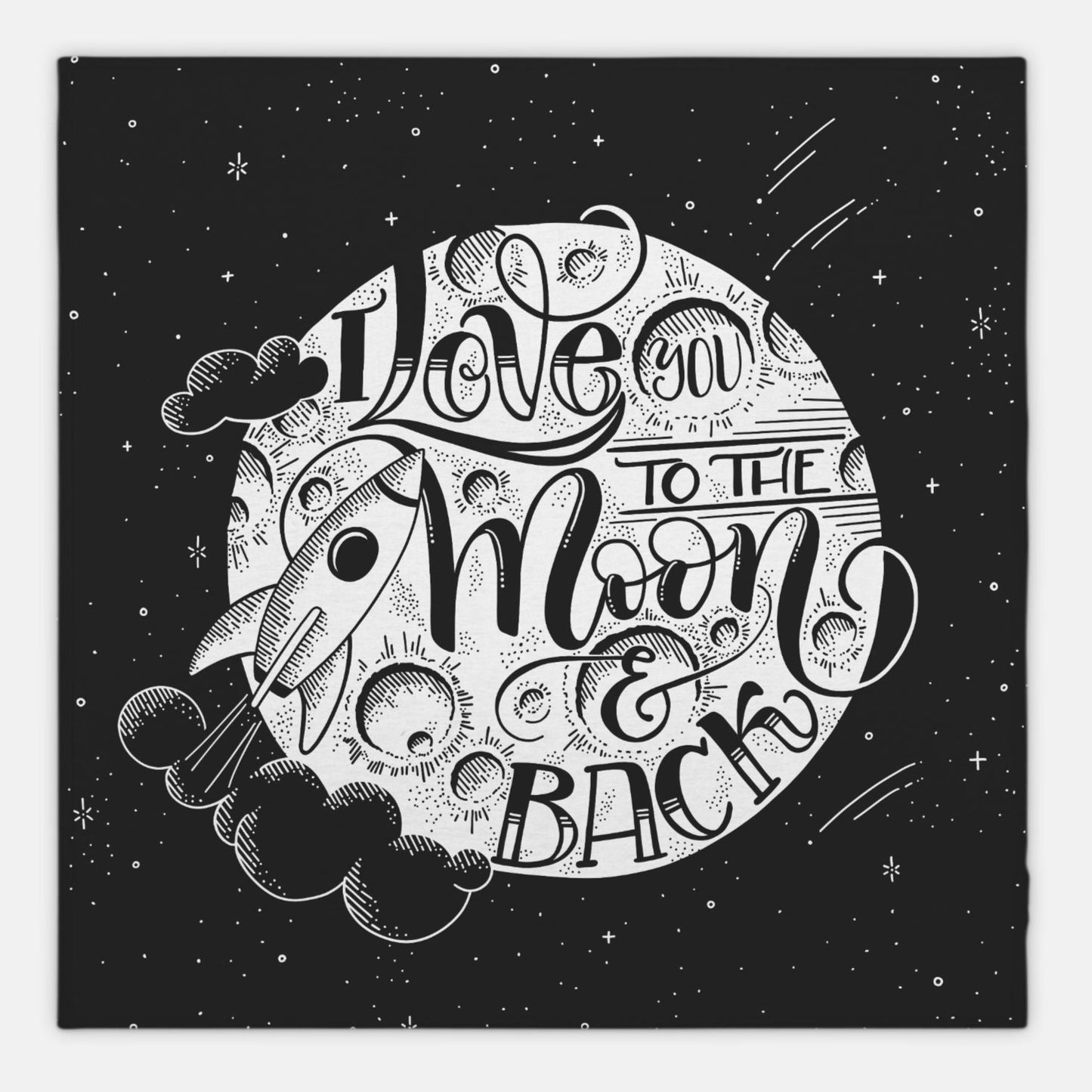 I love you to the moon and back - Lightweight Swaddle - howjoyfulshop