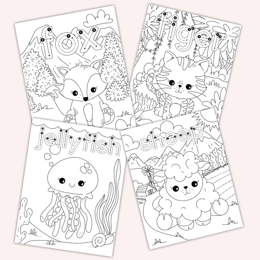 Alphabet Animals Coloring Book for Kids - howjoyfulshop