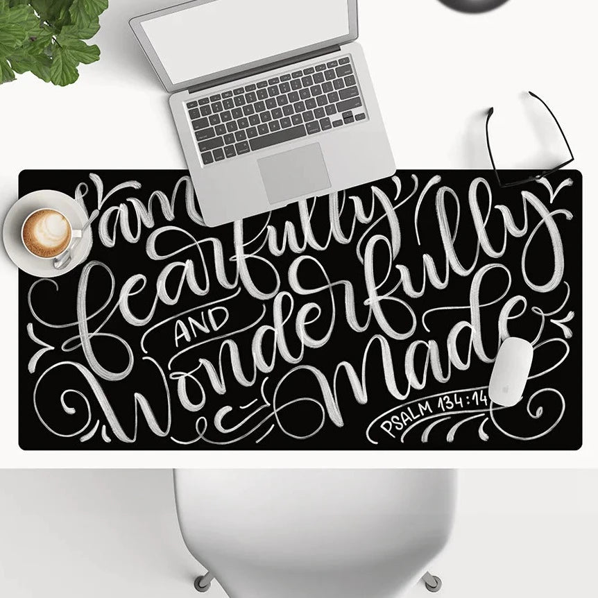 I am fearfully and wonderfully made - PSALM 134:14 - Desk Mat - howjoyfulshop