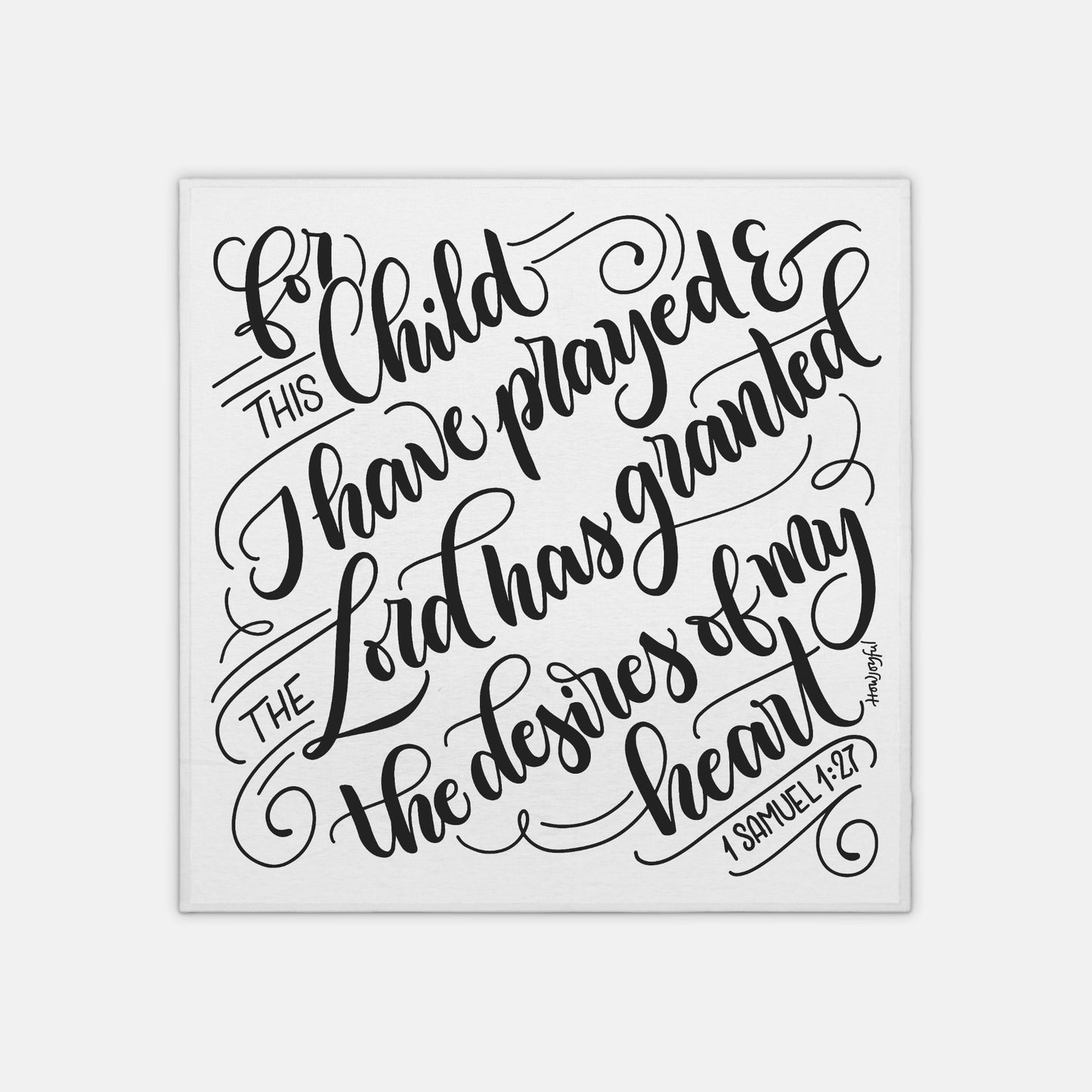 For this Child I have prayed - Lightweight Swaddle - howjoyfulshop