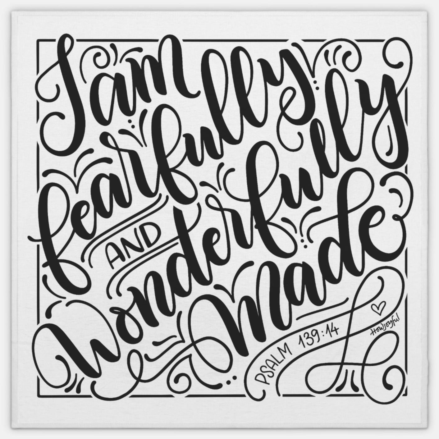 I am fearfully and wonderfully made (PSALM 139:14) - Lightweight Swaddle - howjoyfulshop