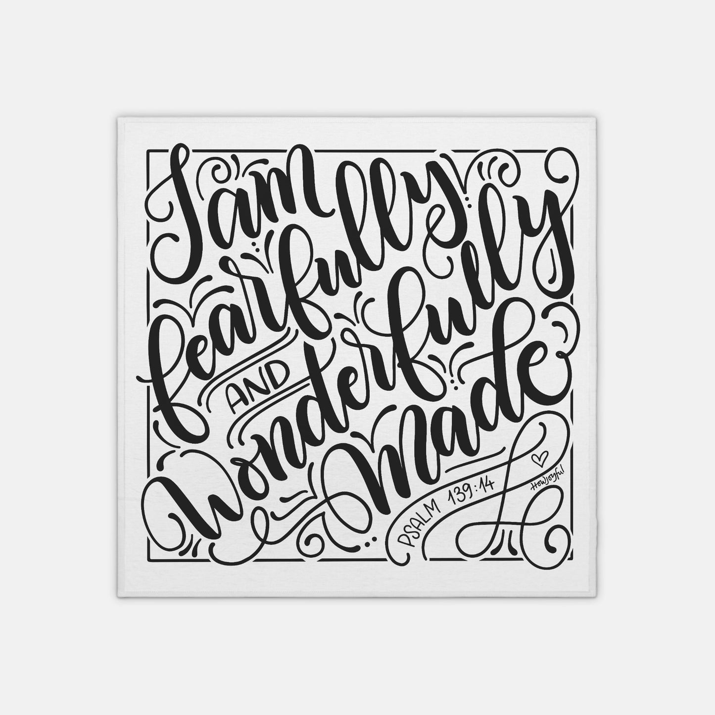I am fearfully and wonderfully made (PSALM 139:14) - Lightweight Swaddle - howjoyfulshop