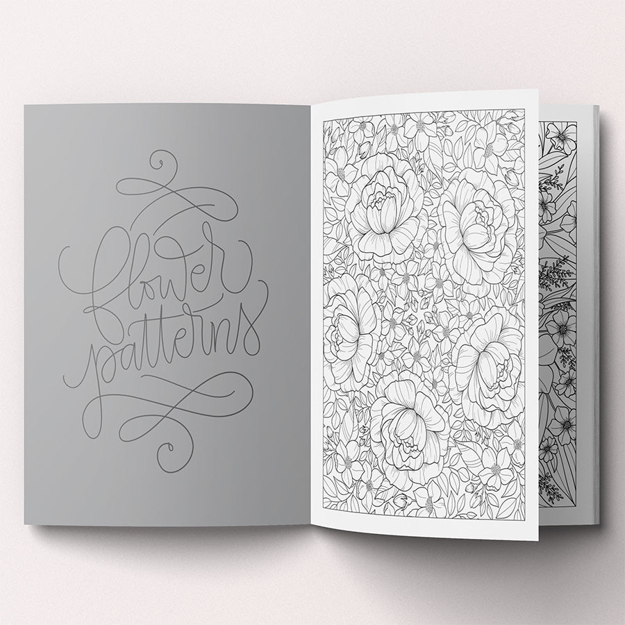 Mindful Flower Patterns for the Soul Coloring Book - howjoyfulshop