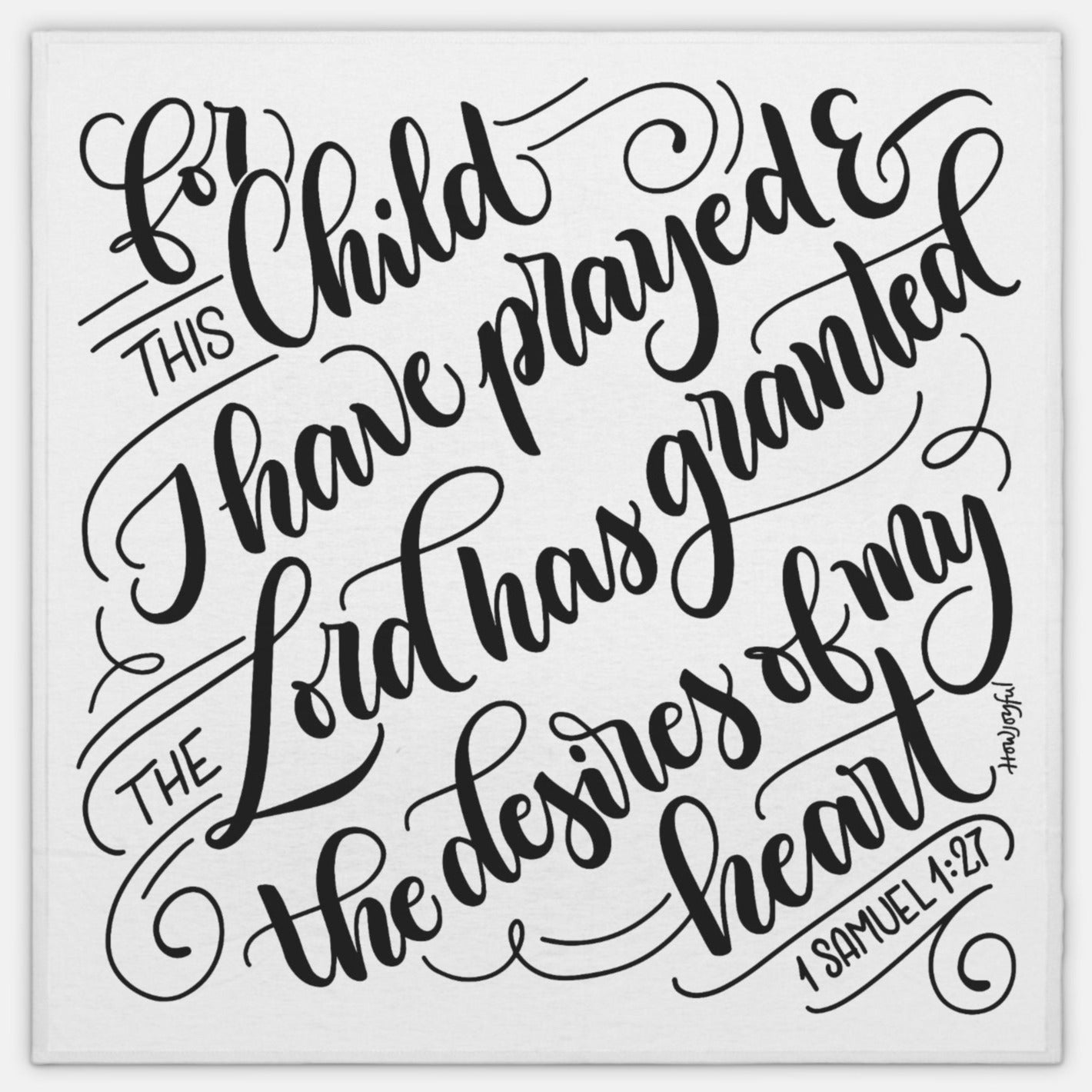For this Child I have prayed - Lightweight Swaddle - howjoyfulshop