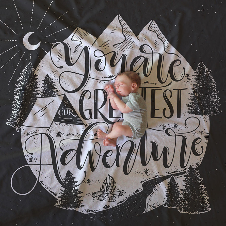 You are our greatest adventure - Woodland - Velveteen Blanket - howjoyfulshop
