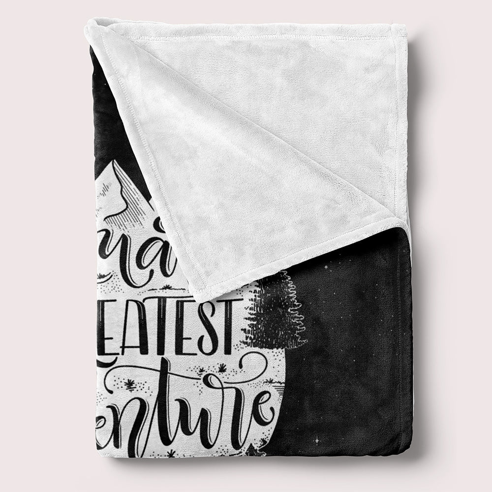 You are our greatest adventure - Woodland - Velveteen Blanket - howjoyfulshop