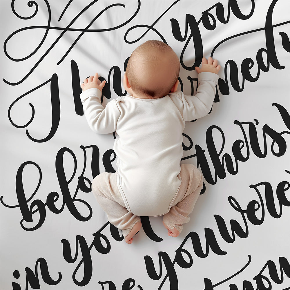I knew you before I formed you in your mother's womb - Jeremiah 1:5 - Velveteen Blanket - howjoyfulshop