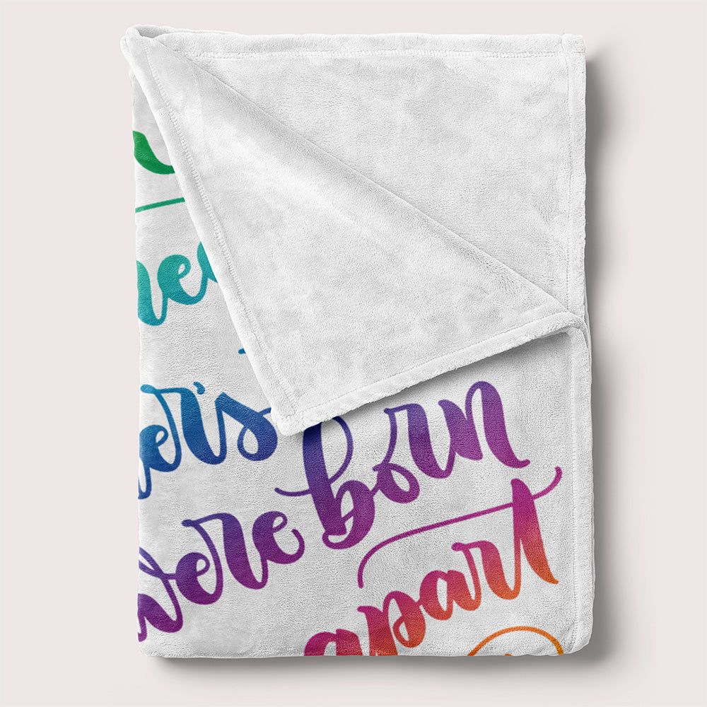 I knew you before I formed you - Jeremiah 1:5 - Rainbow Velveteen Blanket - howjoyfulshop
