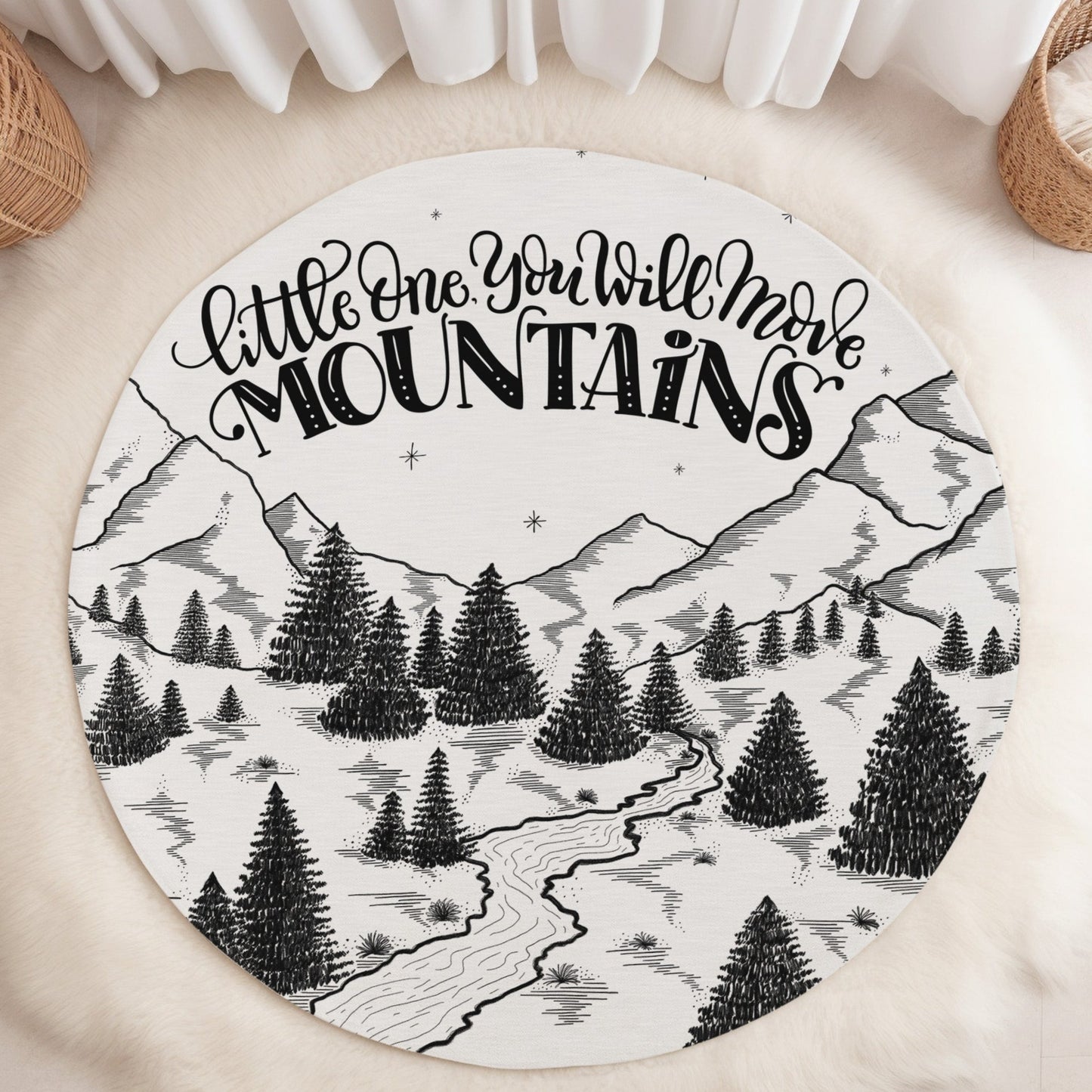 Little one, you will move mountains Area Rug - howjoyfulshop