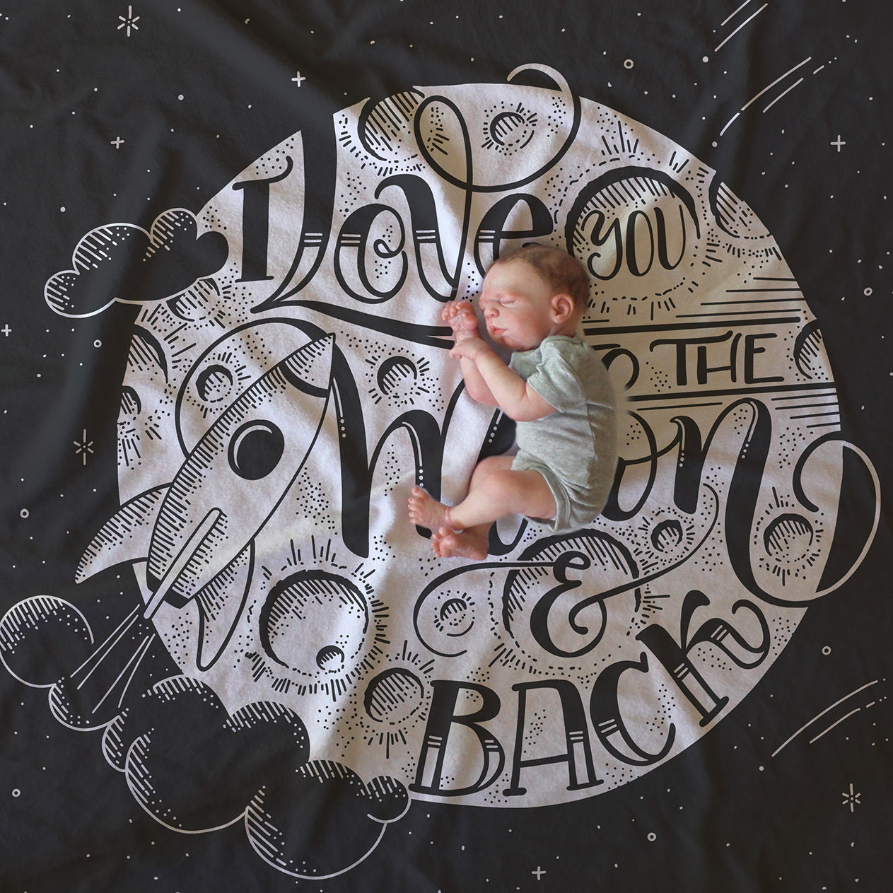 I love you to the Moon and Back Area Rug - howjoyfulshop