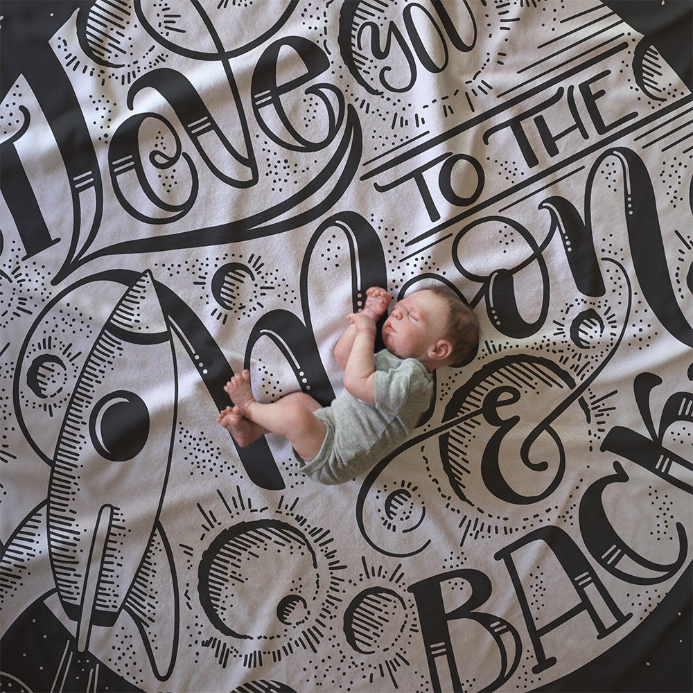 I love you to the Moon and Back Area Rug - howjoyfulshop