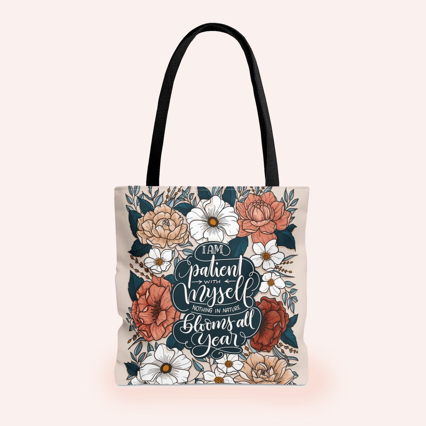 I am patient with myself - Affirmation Tote Bag - howjoyfulshop