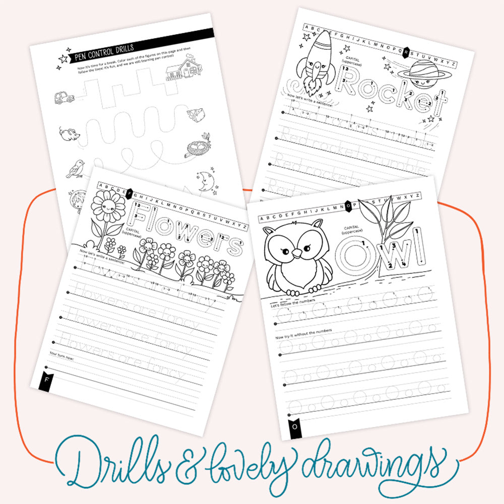 Print Handwriting Basics for Kids Workbook - howjoyfulshop