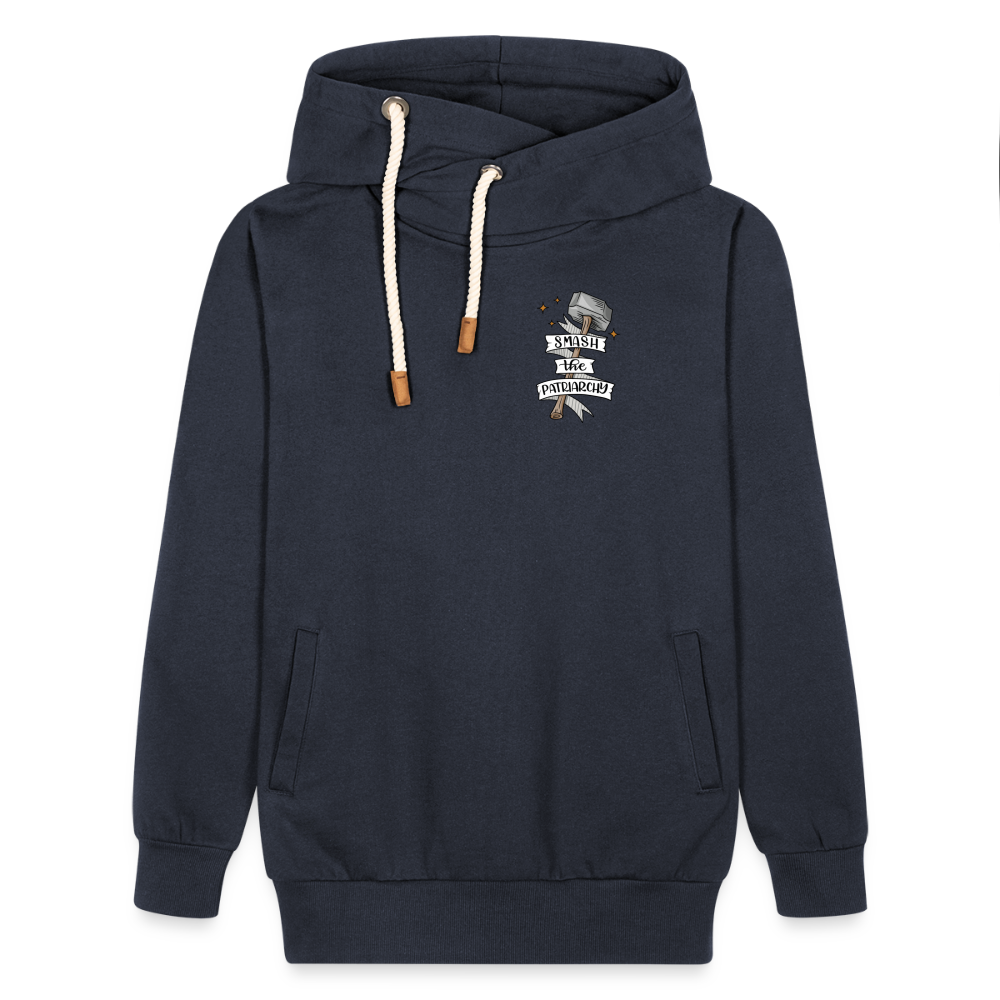 Smash the Patriarchy - Shawl Collar Hoodie - navy