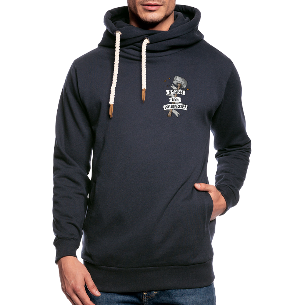 Smash the Patriarchy - Shawl Collar Hoodie - navy