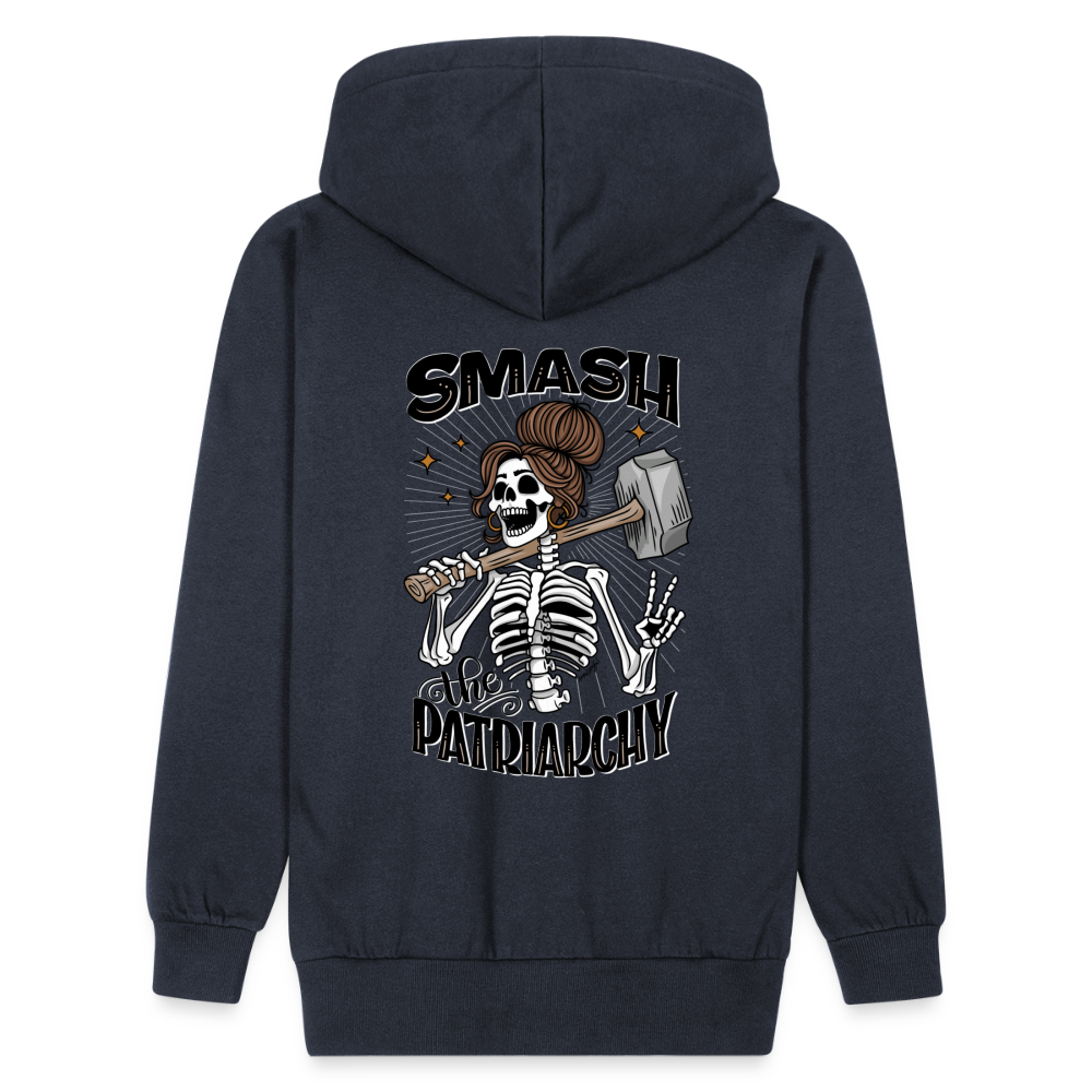 Smash the Patriarchy - Shawl Collar Hoodie - navy