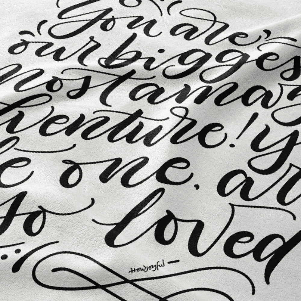 You are our biggest adventure, you are so loved - Velveteen Blanket - howjoyfulshop