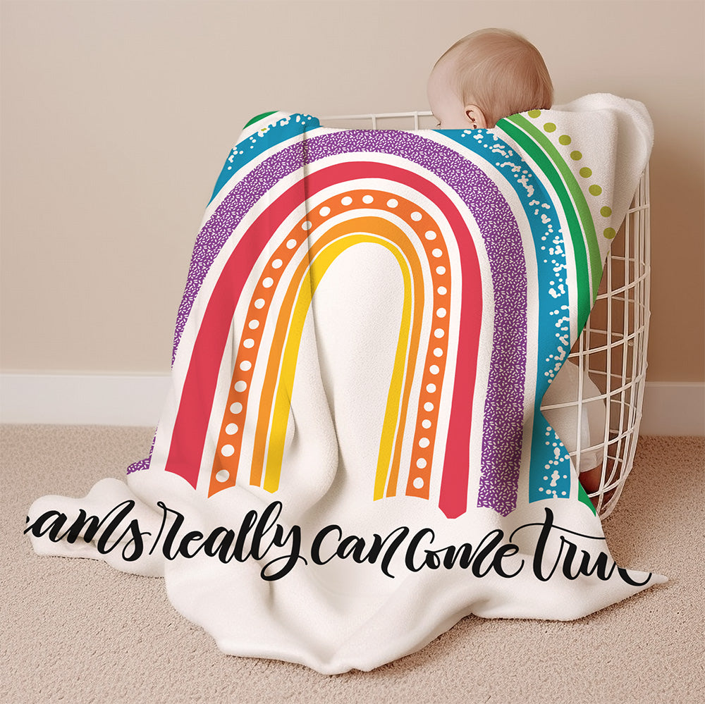 Dreams come true - Bright - Sherpa Blanket - howjoyfulshop