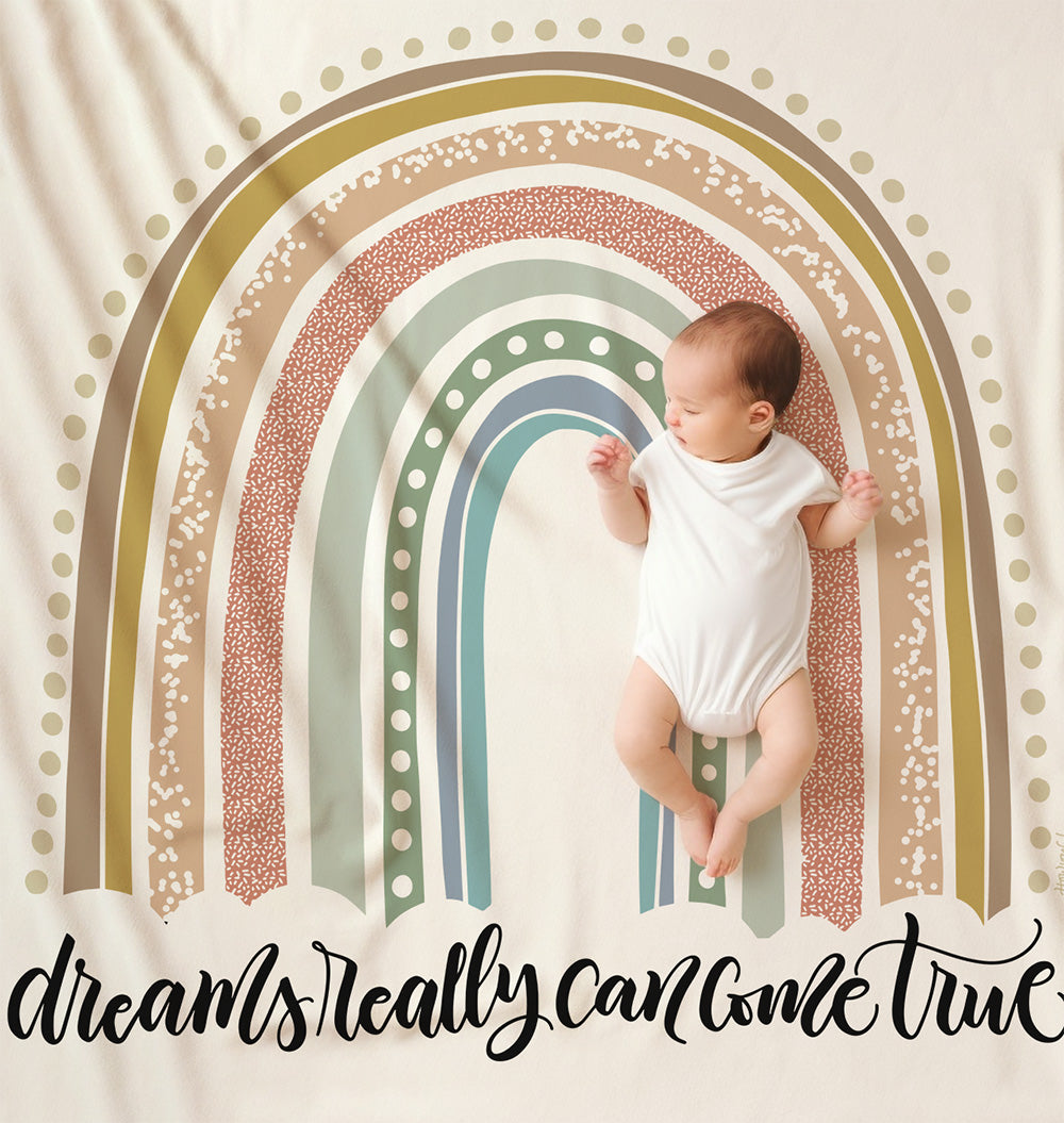 Dreams come true - Rainbow - Sherpa Blanket - howjoyfulshop