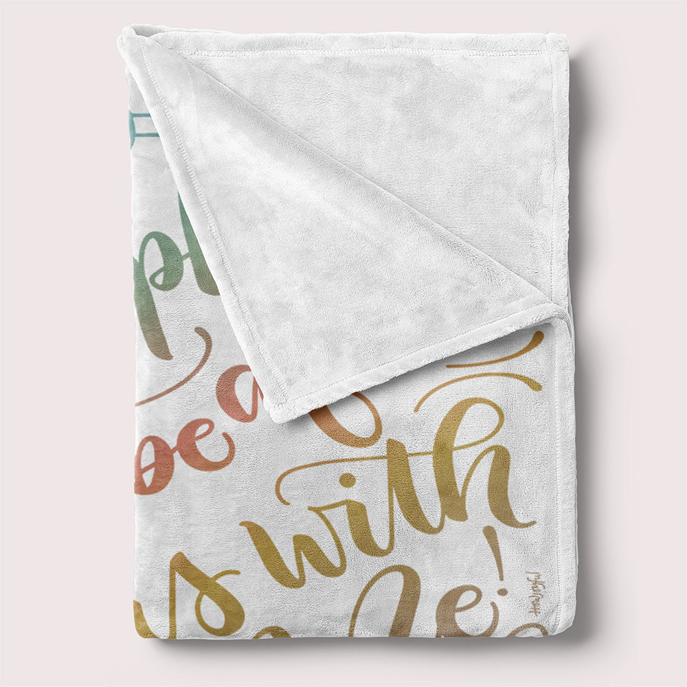 The Lord is my shepherd - Psalm 23 - Rainbow Velveteen Blanket - howjoyfulshop