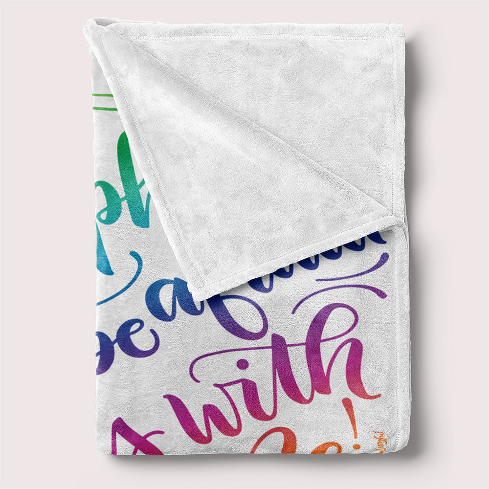 The lord is my shepherd - PSLAM 23 - Rainbow - Velveteen Blanket - howjoyfulshop
