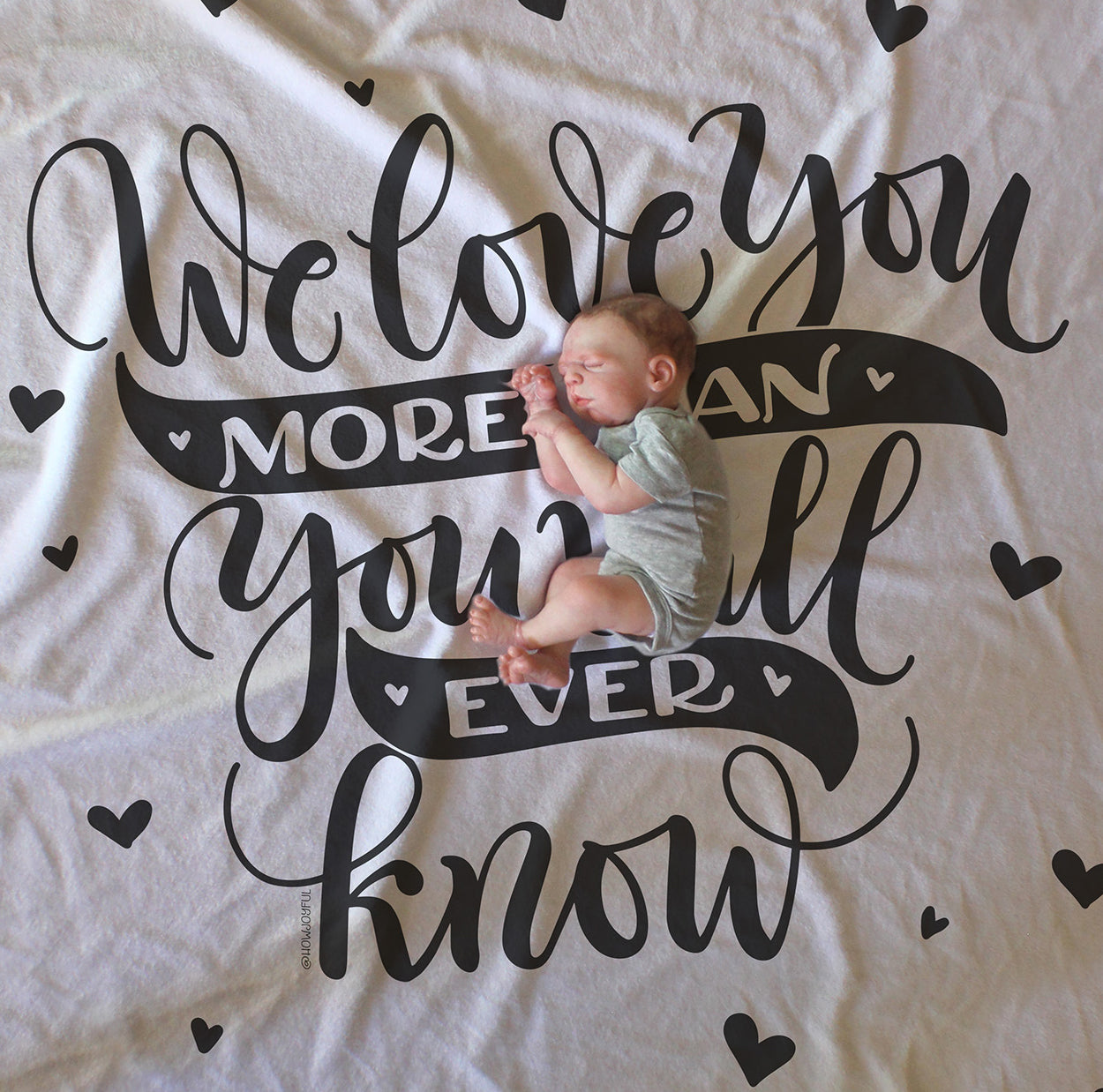 We love you - Lightweight Swaddle - howjoyfulshop