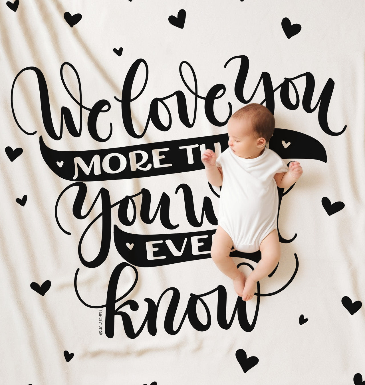 We love you - Lightweight Swaddle - howjoyfulshop