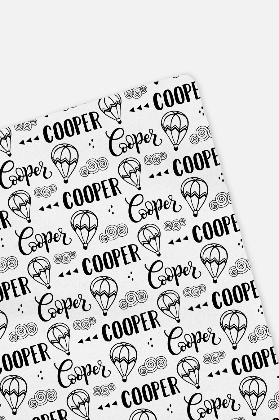 Personalized Swaddle - Hot air balloon pattern in custom color - howjoyfulshop