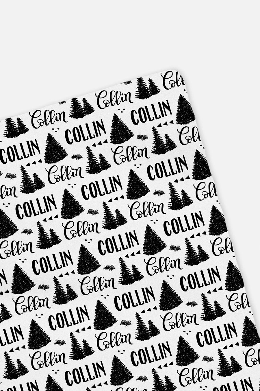 Personalized Swaddle - Pine forest in custom color - howjoyfulshop