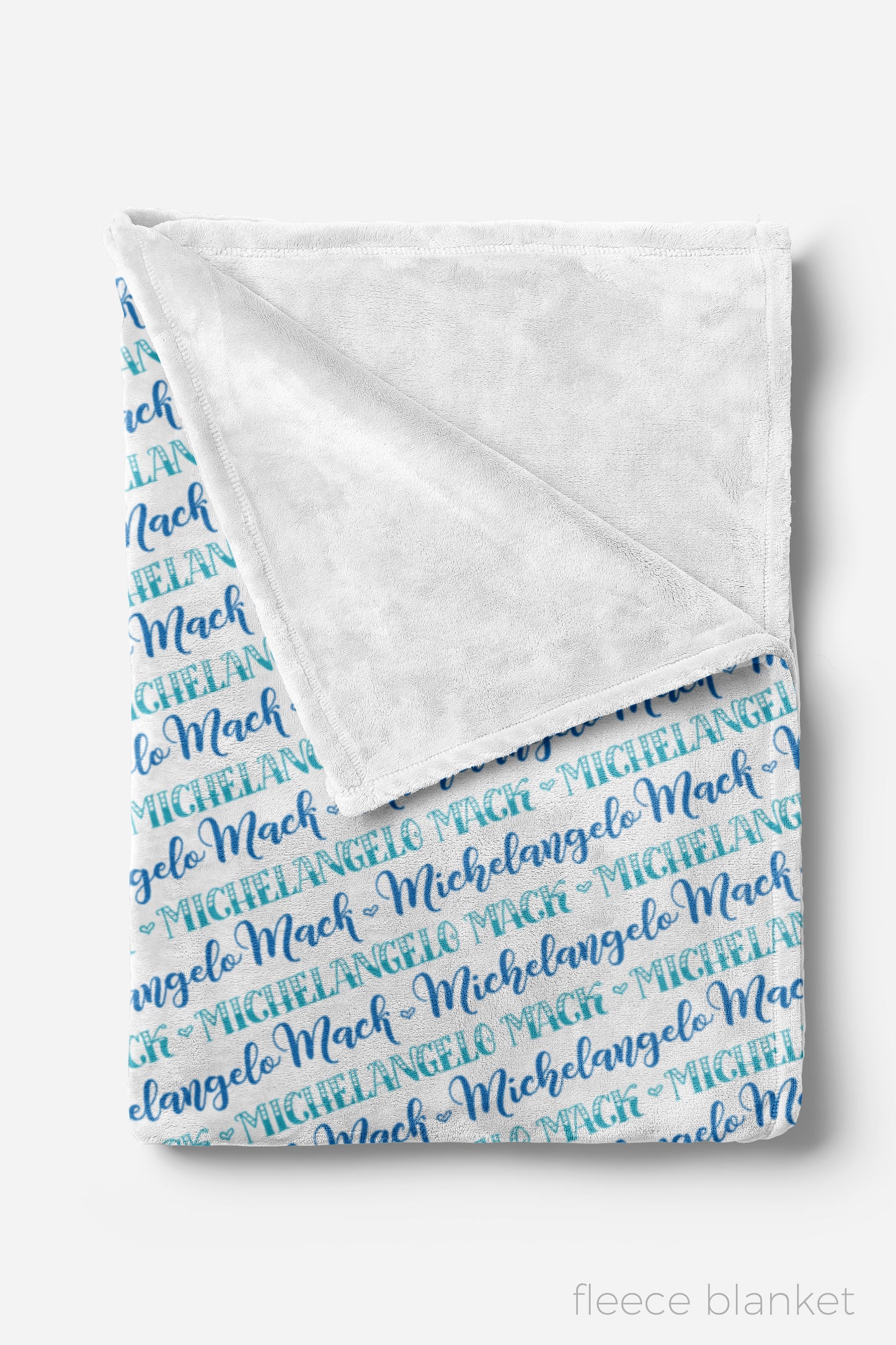 Fleece Blanket - <3 Hearts pattern with two custom colors - howjoyfulshop