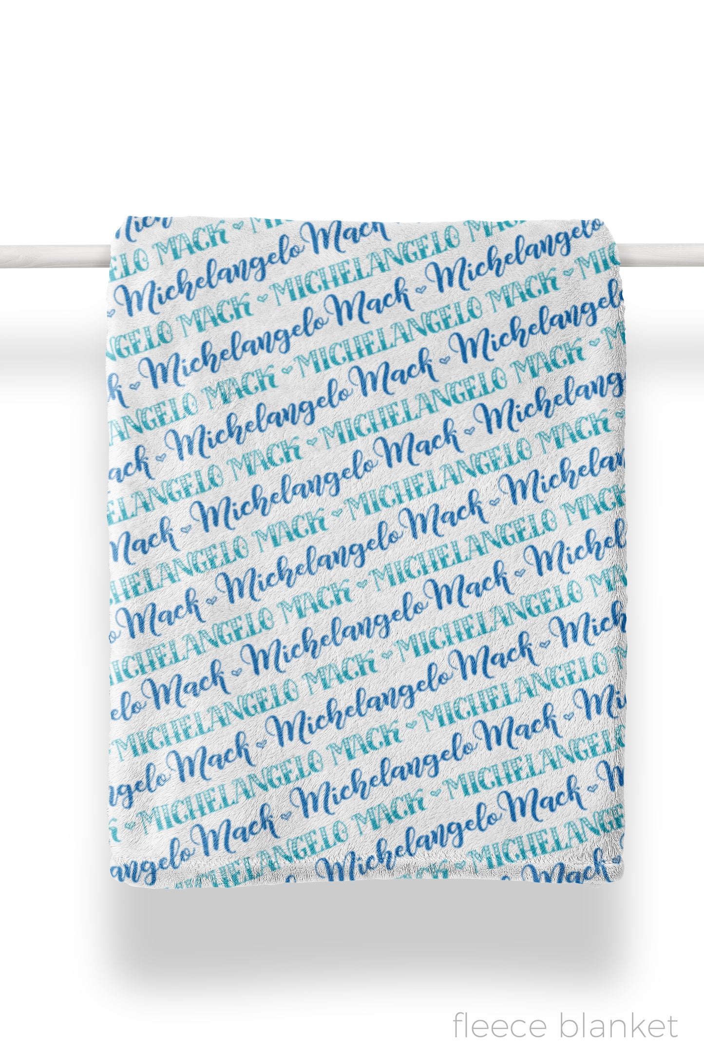 Fleece Blanket - <3 Hearts pattern with two custom colors - howjoyfulshop