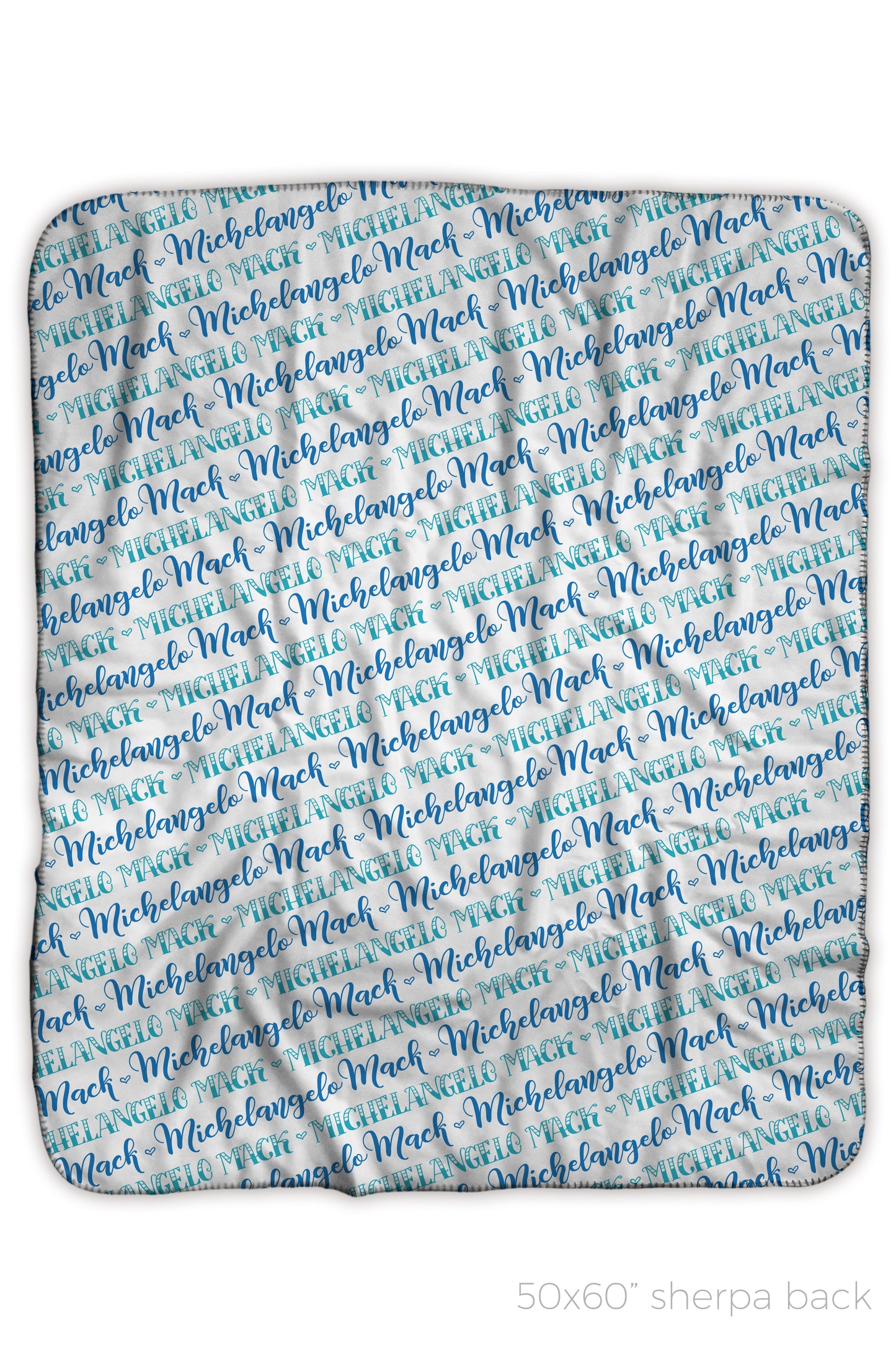 Fleece Blanket - <3 Hearts pattern with two custom colors - howjoyfulshop