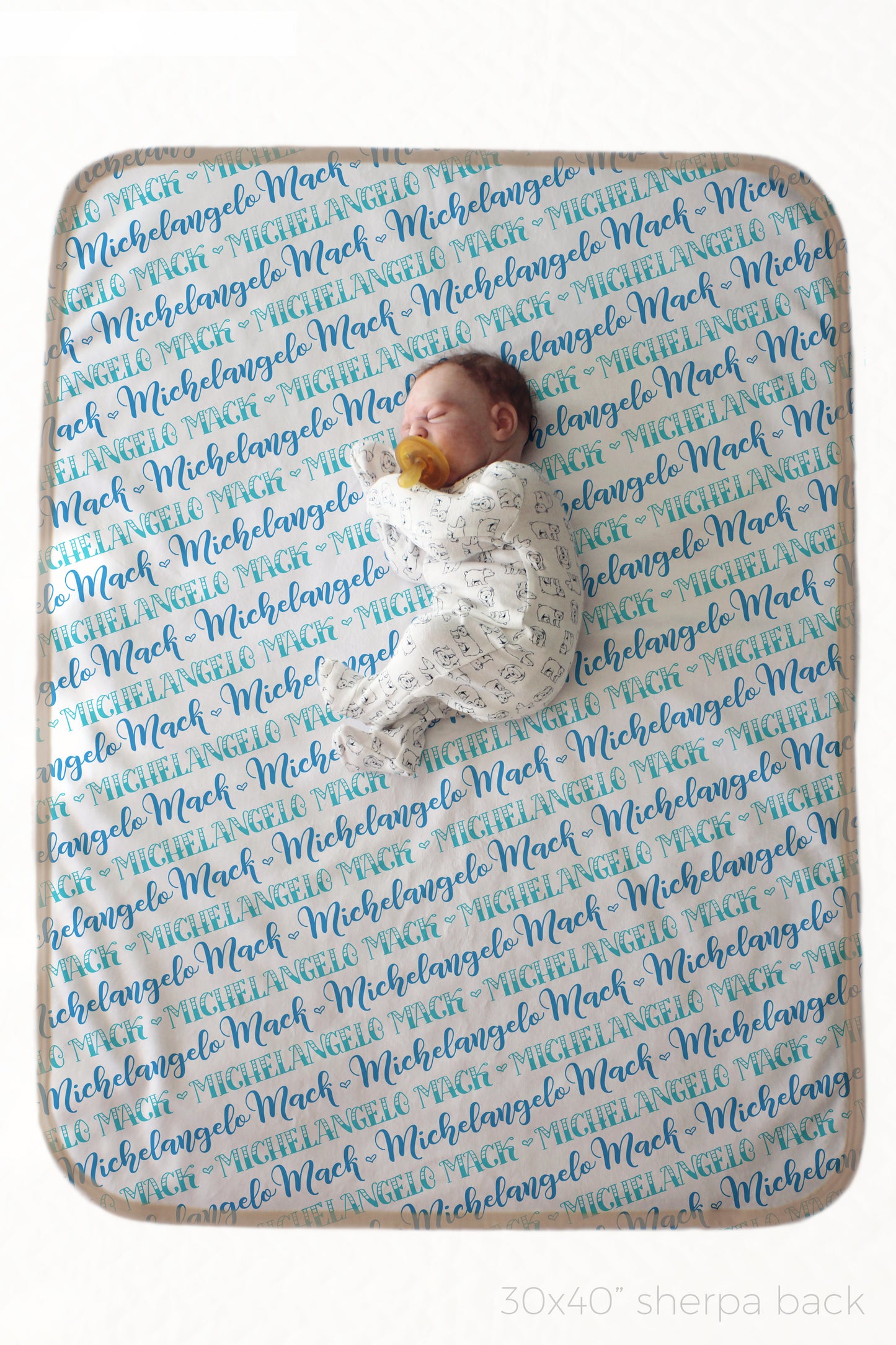 Fleece Blanket - <3 Hearts pattern with two custom colors - howjoyfulshop