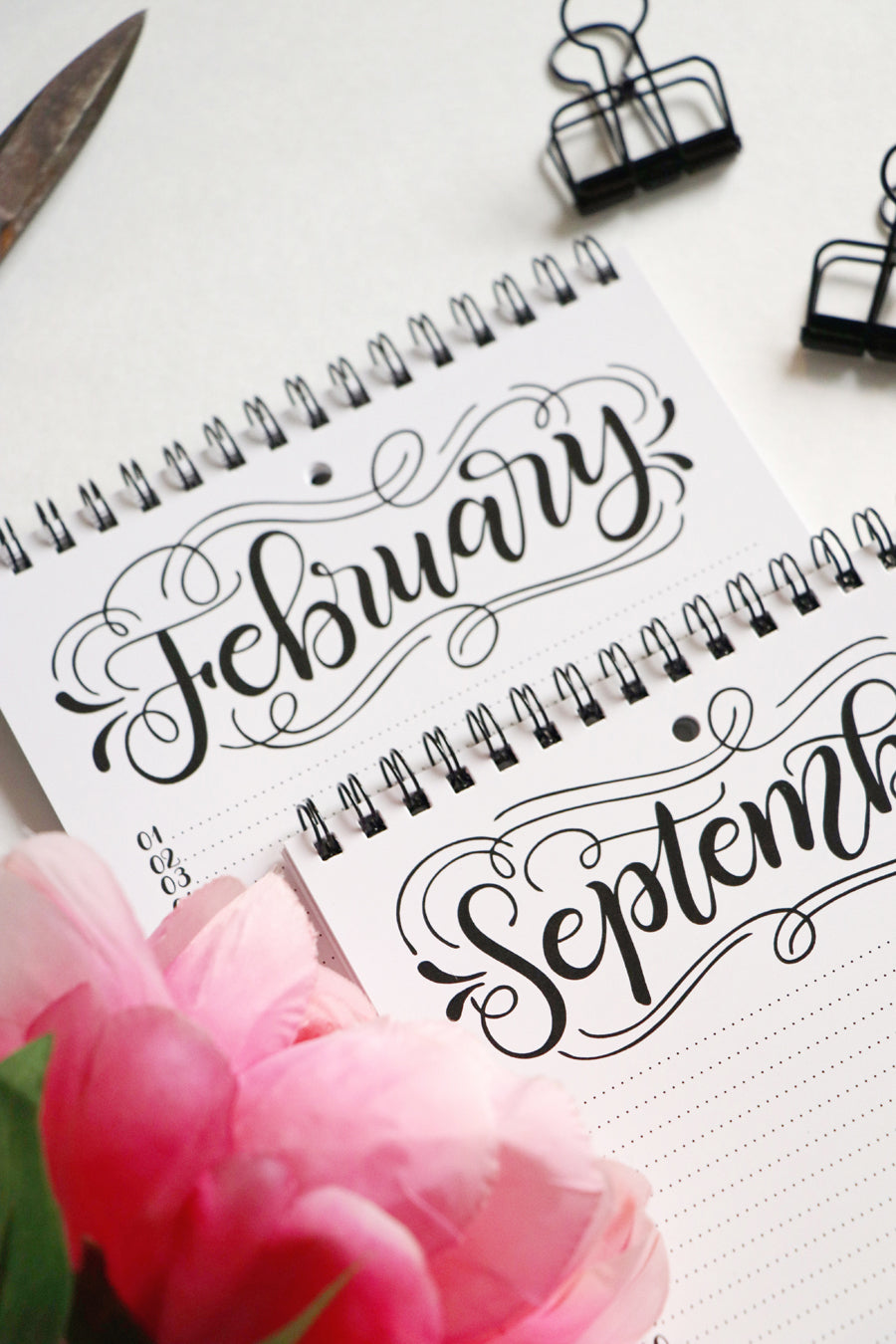 Perpetual calendar - Hand lettered calendar - howjoyfulshop