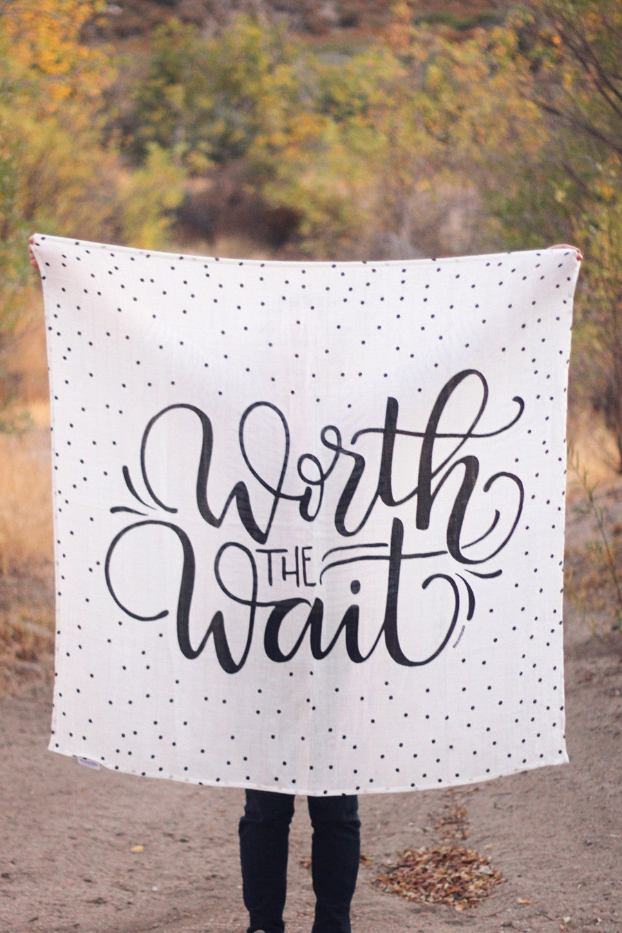Muslin cotton swaddle - Worth the wait - SALE - howjoyfulshop