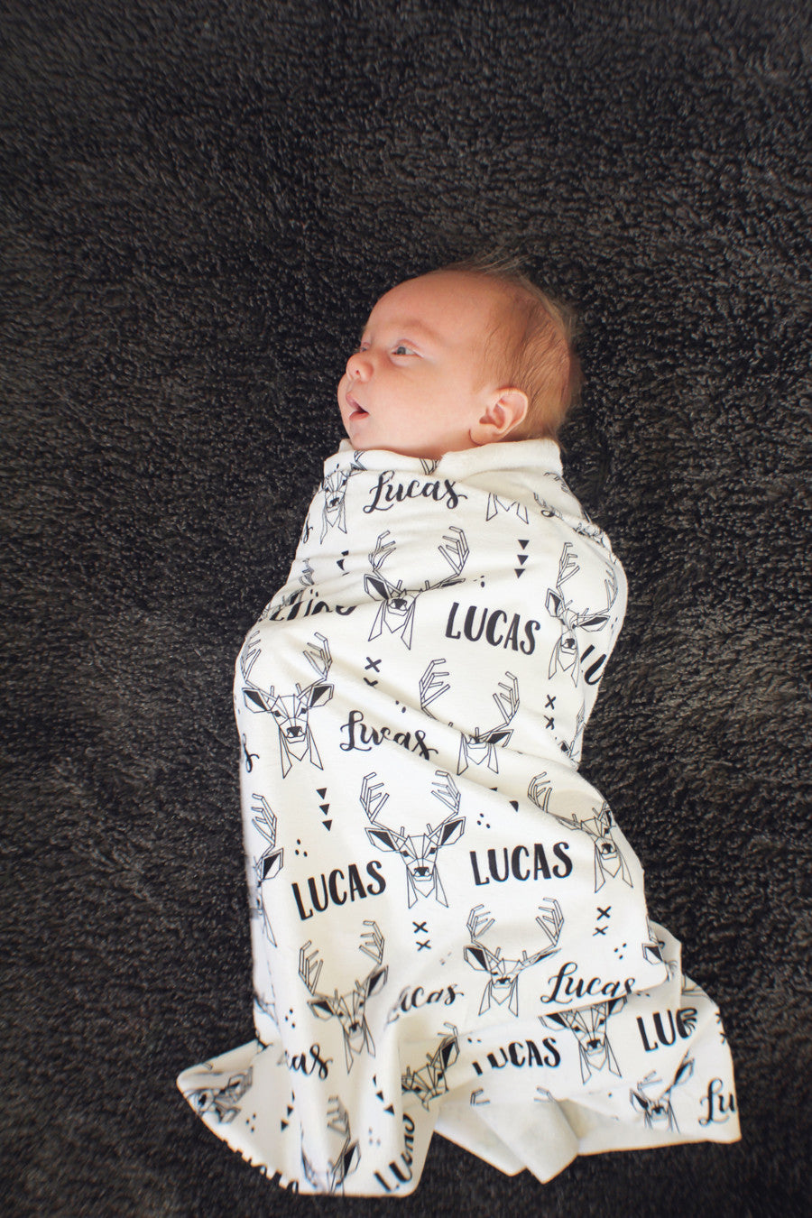 Personalized Swaddle - Deer - howjoyfulshop