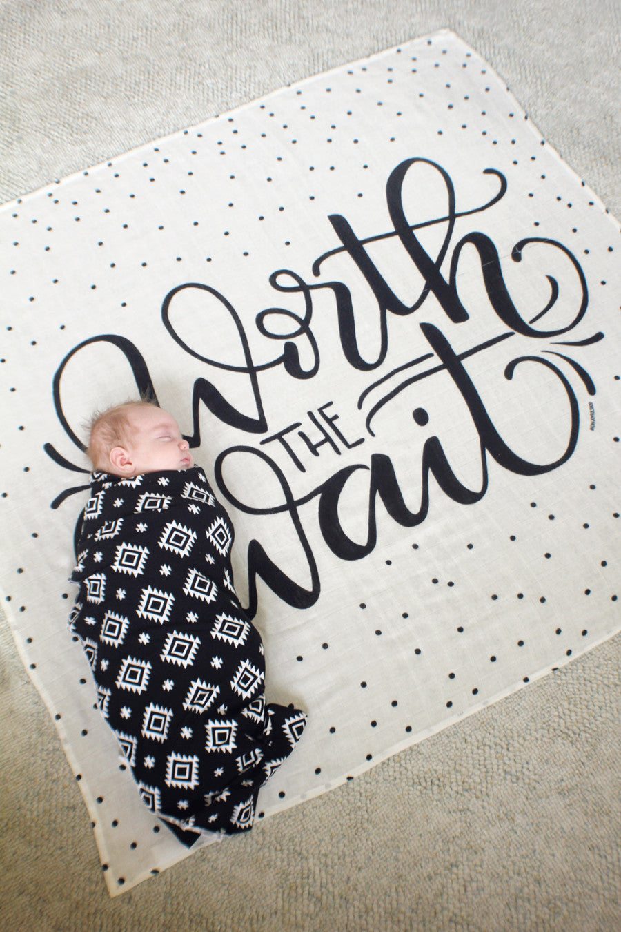 Muslin cotton swaddle - Worth the wait - SALE - howjoyfulshop