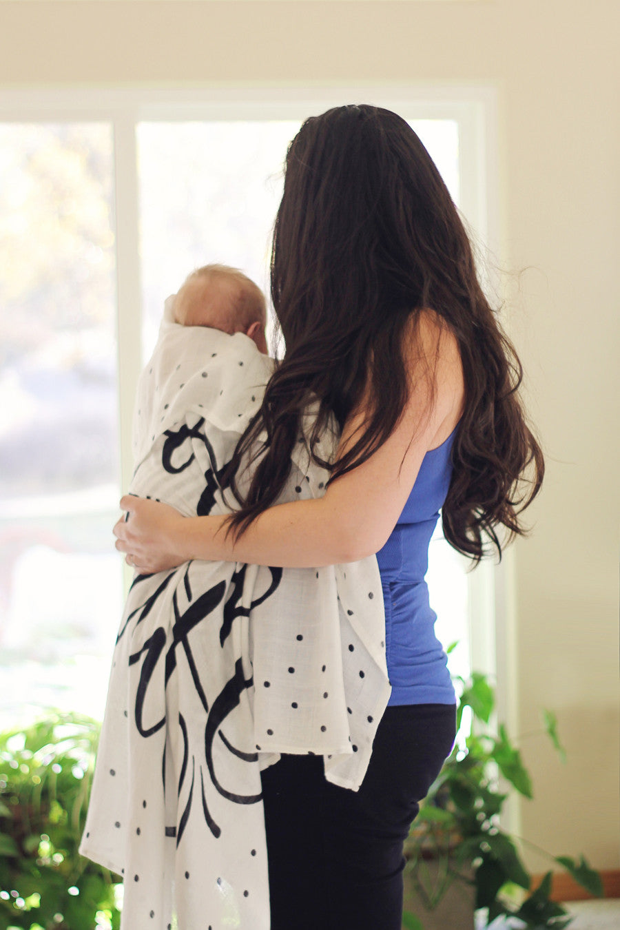 Muslin cotton swaddle - Little one, you will move mountains - howjoyfulshop
