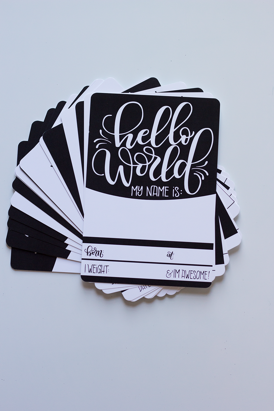 Fillable baby photo cards - Set of 30 - SALE - howjoyfulshop
