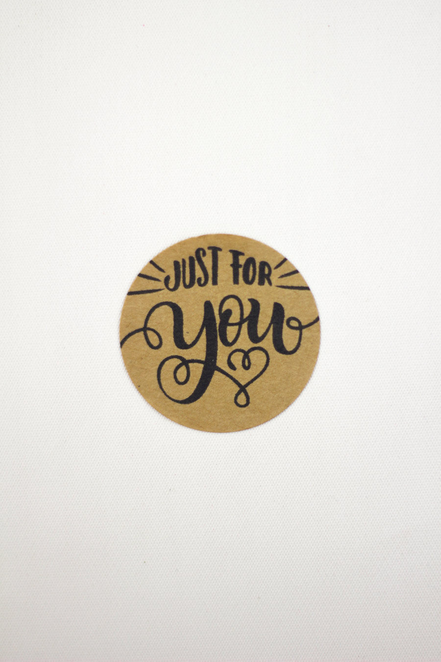 Set of 12 Kraft Stickers - Just for you - howjoyfulshop
