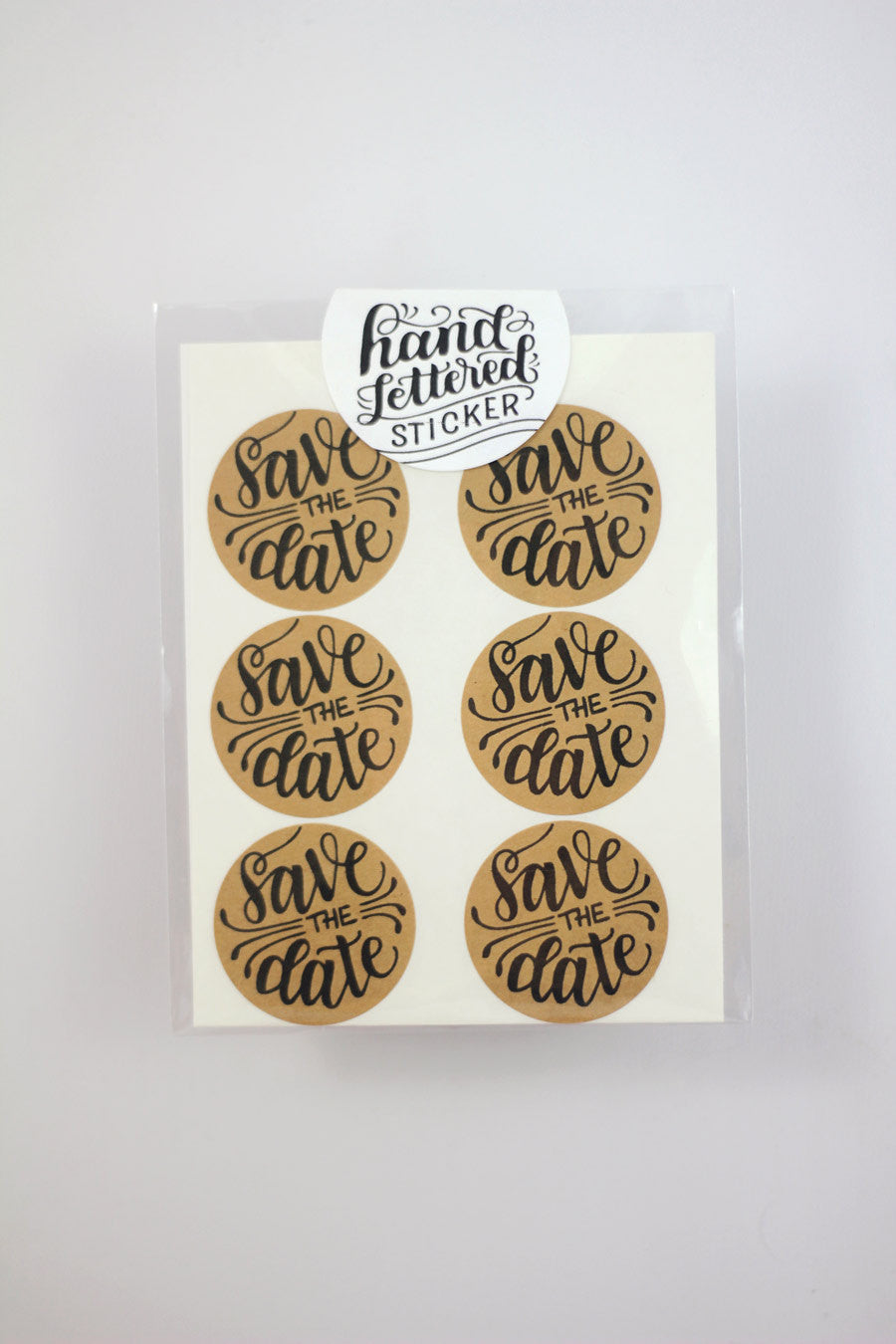 Set of 12 Kraft Stickers - Save the date - howjoyfulshop