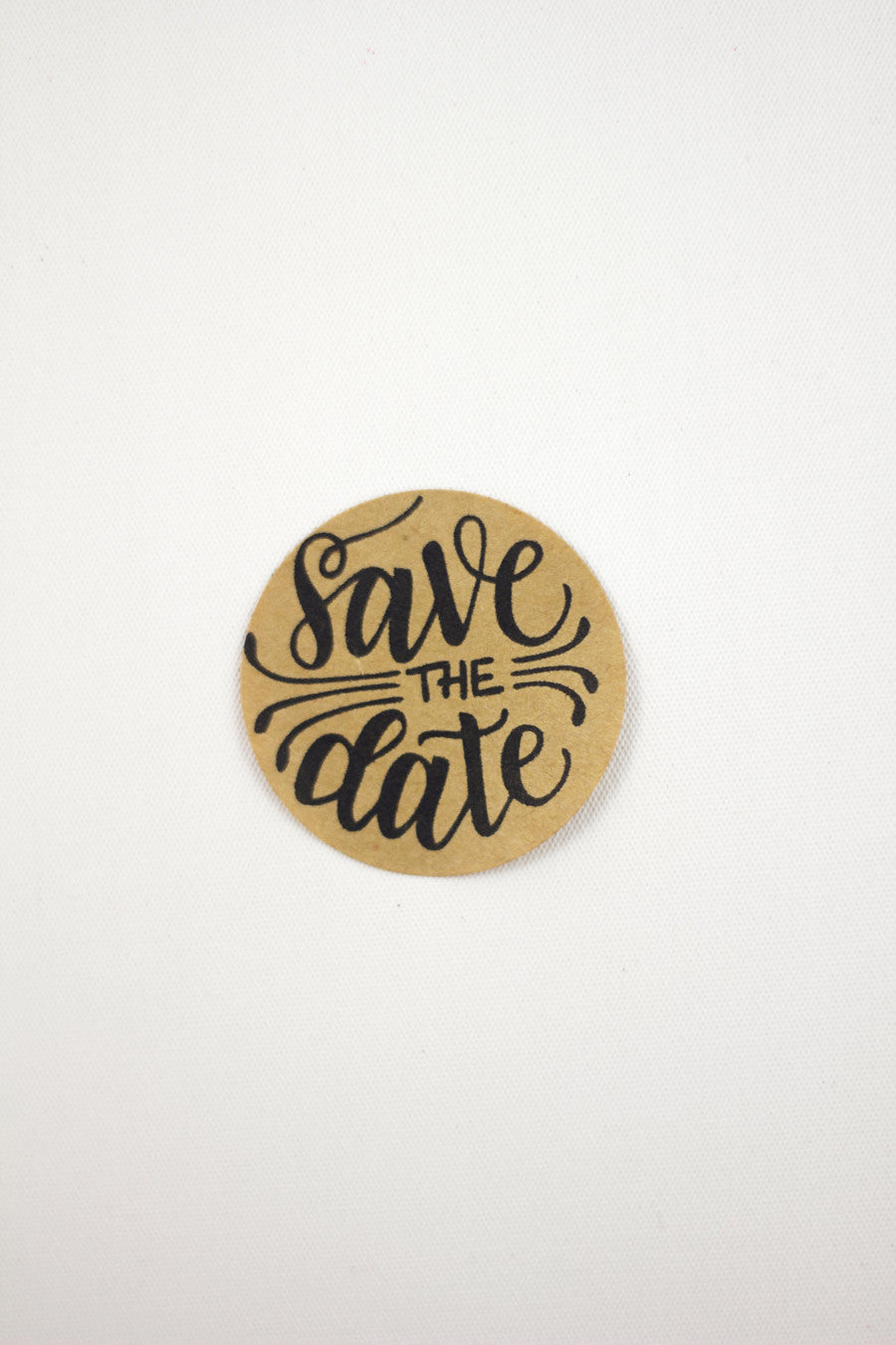 Set of 12 Kraft Stickers - Save the date - howjoyfulshop