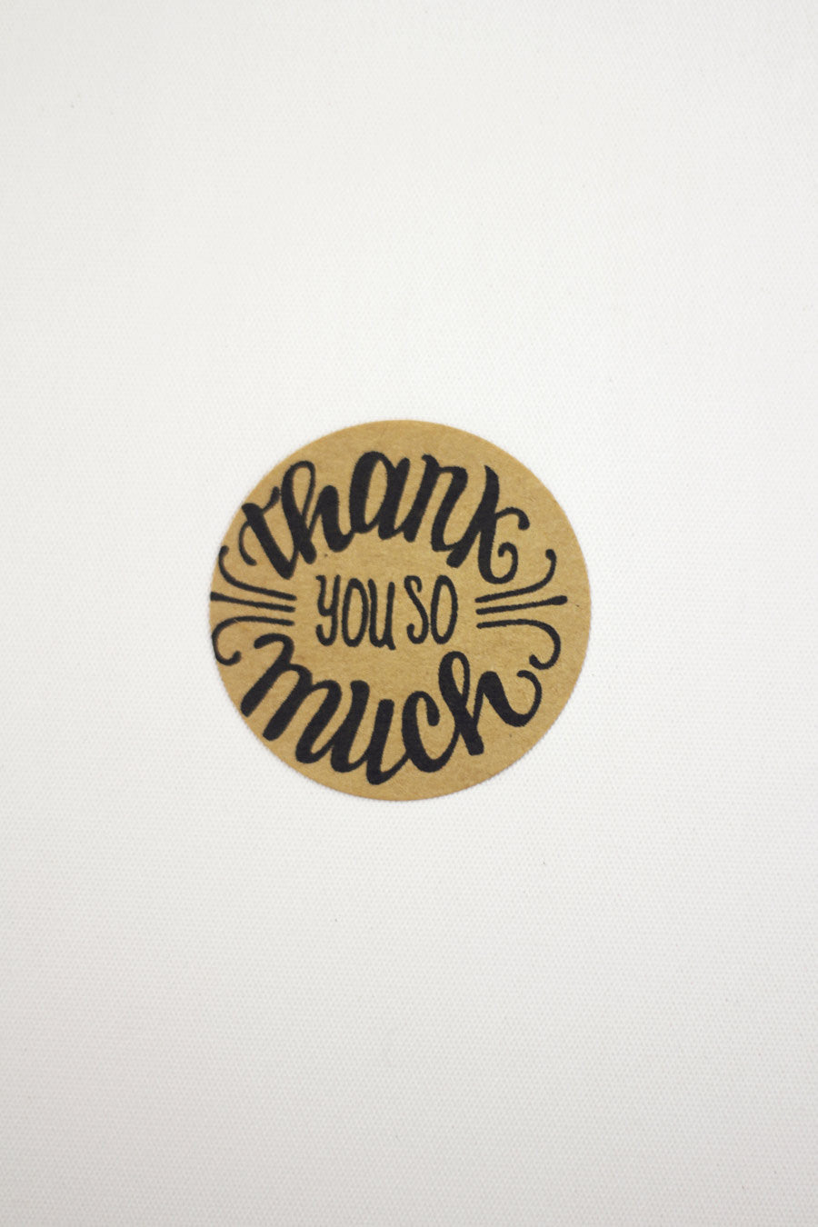 Set of 12 Kraft Stickers - Thank you so much - howjoyfulshop