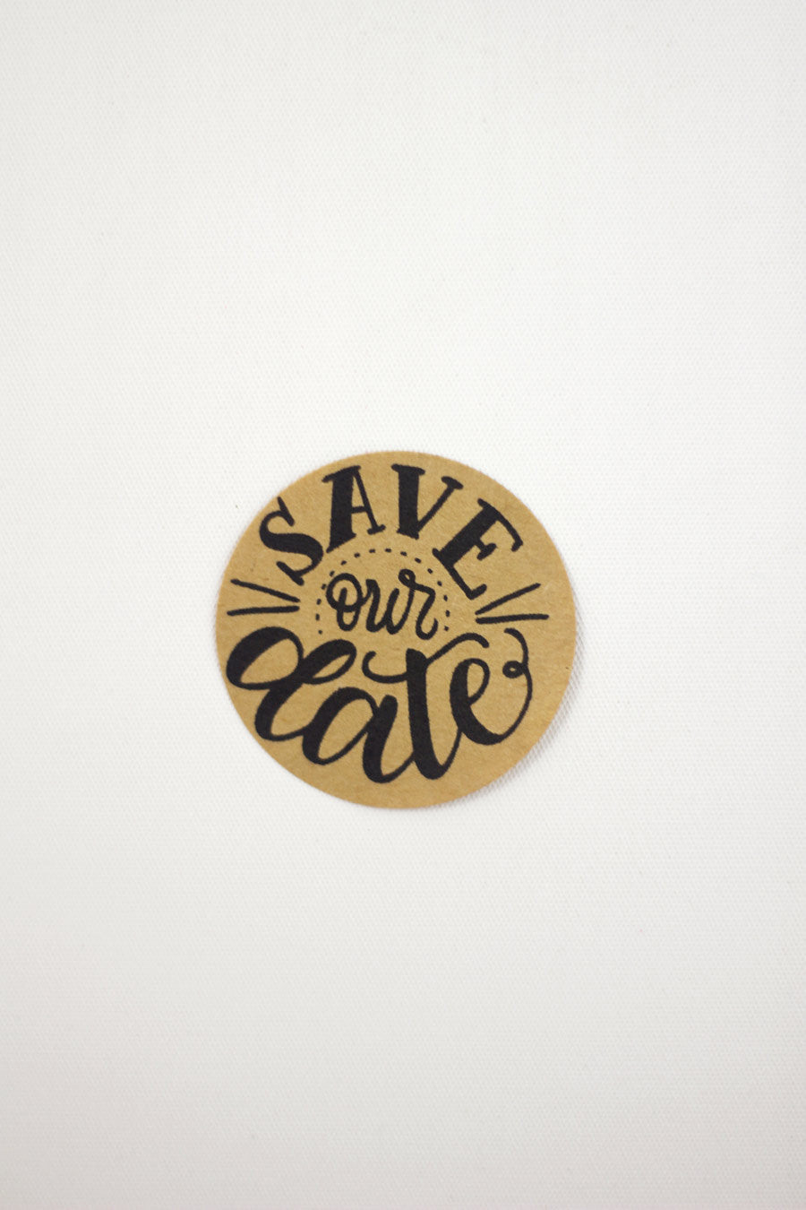 Set of 12 Kraft Stickers - Save our date - howjoyfulshop