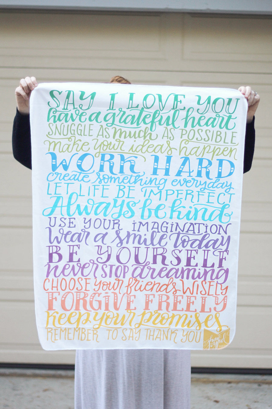 Rainbow wishes swaddle - Organic cotton - LAP SIZE - SALE - howjoyfulshop
