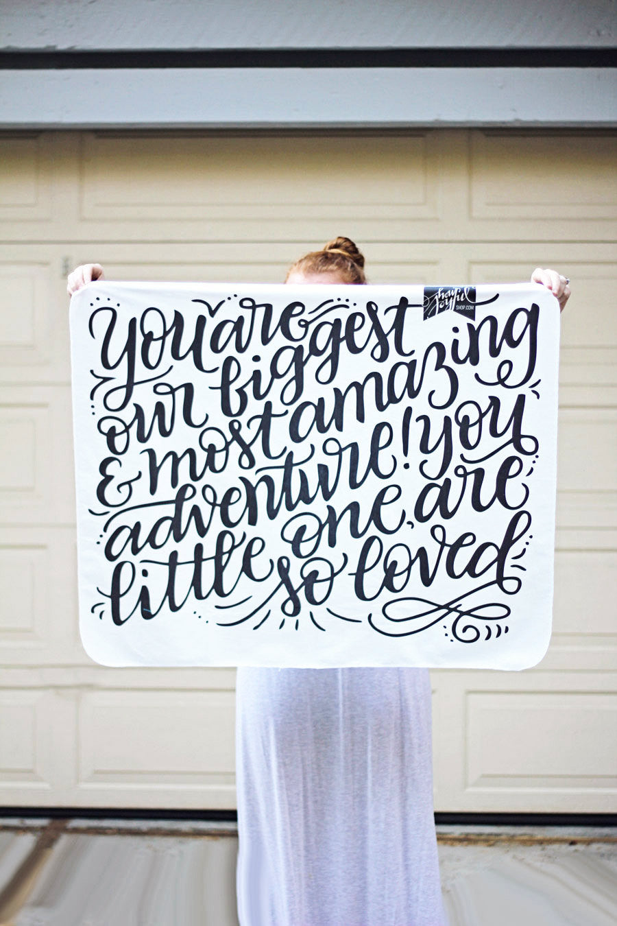 Swaddle - You are our biggest and most amazing adventure - LAP SIZE - SALE - howjoyfulshop