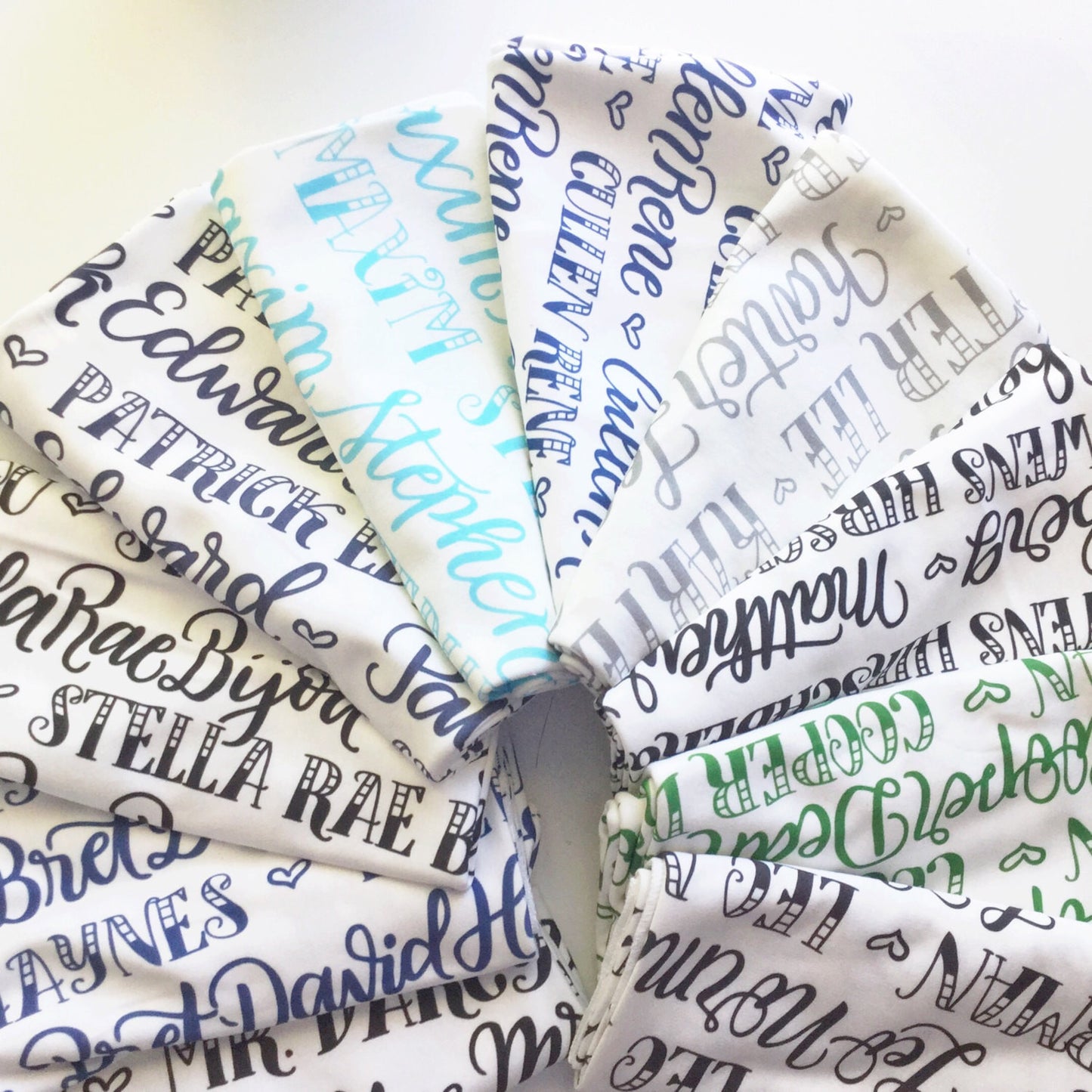 Personalized Swaddle - Hand-lettered name in one color - howjoyfulshop