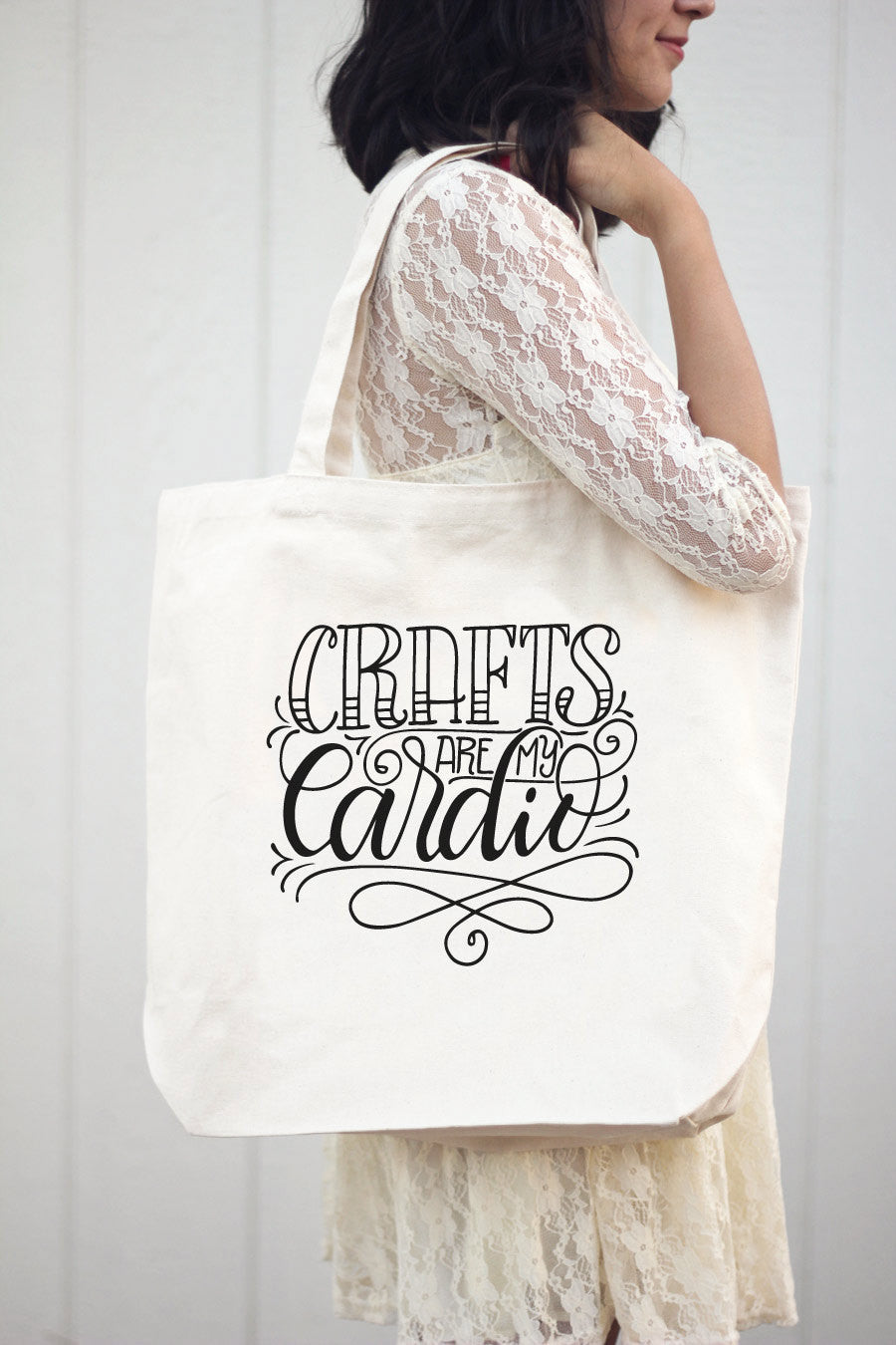 Big Tote bag - Crafts are my cardio - howjoyfulshop
