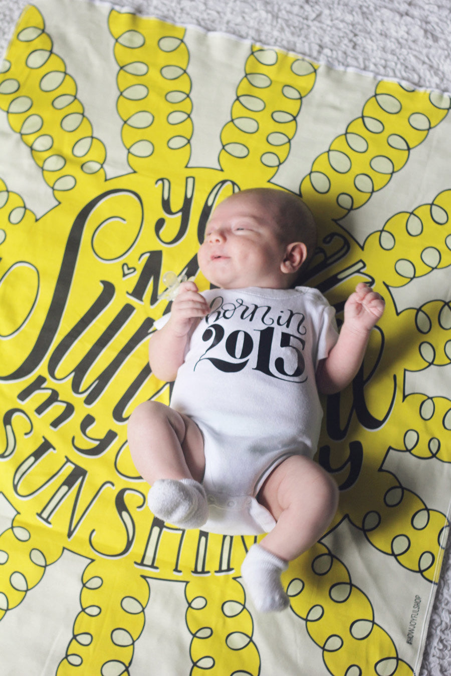 Swaddle - Organic cotton - LAP SIZE - You are my sunshine, my only sunshine - SALE - howjoyfulshop